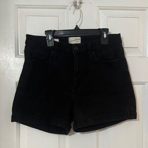 Universal Thread High Rise Black Denim Women's Shorts